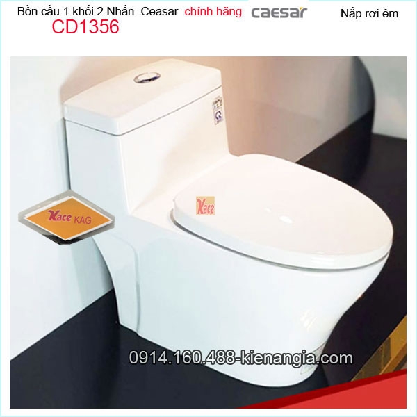 Bồn cầu liền 1 khối chính hãng Caesar-CD1356
