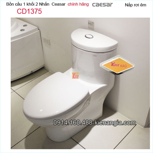 Bồn cầu liền 1 khối chính hãng Caesar-CD1375