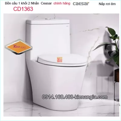Bồn cầu liền 1 khối chính hãng Caesar-CD1363
