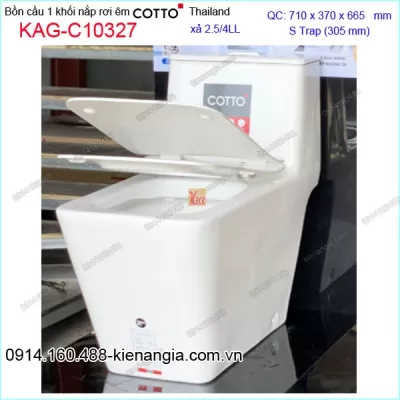 Bồn cầu Vuông 1 khối 2 nhấn Cotto Thailand KAG-C10327
