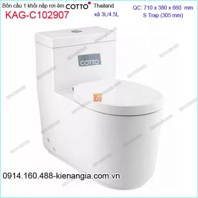 Bồn cầu 1 khối  2 nhấn Cotto Thailand KAG-C102907