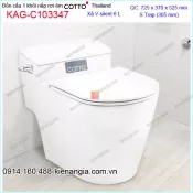 Bồn cầu XẢ GẠT 1 khối  Cotto Thailand KAG-C103347