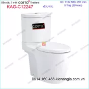 Bồn cầu 2 Nhấn nắp rơi êm COTTO Thailand KAG-C12247