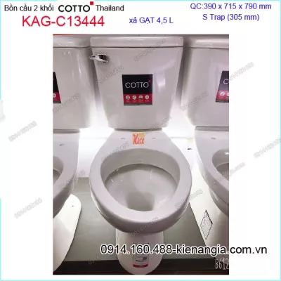 Bồn cầu XẢ GẠT  nắp rơi êm COTTO Thailand KAG-C13444