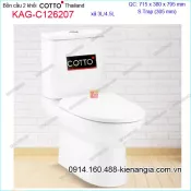 Bồn cầu 2 Nhấn nắp rơi êm COTTO Thailand KAG-C126207