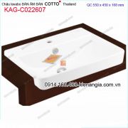 Chậu lavabo bán âm bàn nhập khẩu Thailand COTTO KAG-C022607
