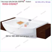 Chậu lavabo bán âm bàn nhập khẩu Thailand COTTO KAG-C02427