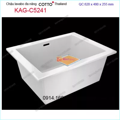 Chậu giặt,chậu ói,chậu đa năng COTTO Made in Thailand KAG-C5241