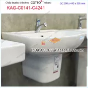 Chậu lavabo chân treo ốp tường COTTO Made in Thailand KAG-C0141-C4241