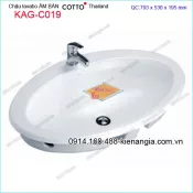 Chậu lavabo âm bàn dương vành COTTO Thailand KAG-C019