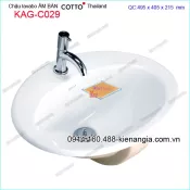 Chậu lavabo âm bàn dương vành COTTO Thailand KAG-C029