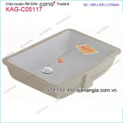 Chậu lavabo âm bàn COTTO Thailand KAG-C05117
