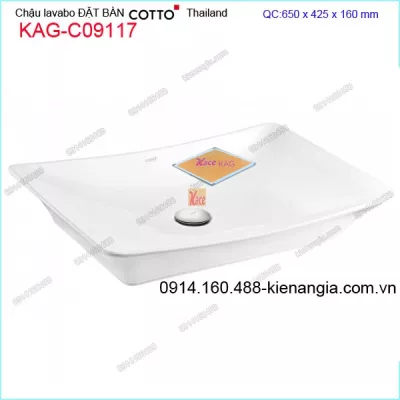 Chậu lavabo nghệ thuật đặt bàn  COTTO Thailand KAG-C09117