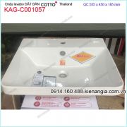 Chậu lavabochữ nhật đặt bàn  COTTO Thailand  KAG-C001057