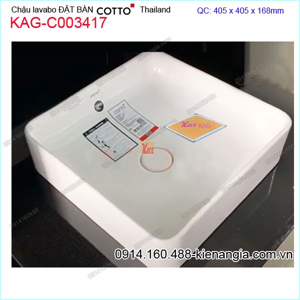 KAG-C003417-Chau-lavabo-vuong-dat-ban-COTTO-Thailand-KAG-C003417