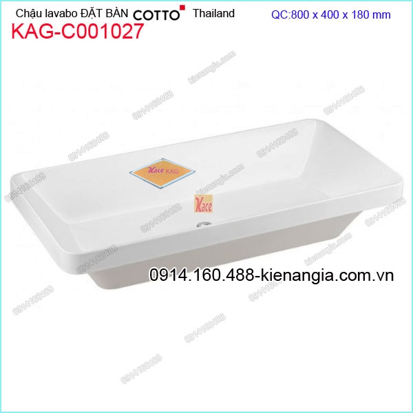 KAG-C001027-Chau-lavabo-chu-nhat-dat-ban-COTTO-Thailand-KAG-C001027-1