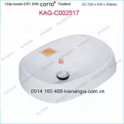 Chậu lavabo Oval đặt bàn  COTTO  Thailand KAG-C002517
