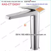 Vòi chậu ĐẶT BÀN nóng lạnh thân cao COTTO Thailand KAG-CT1242AY
