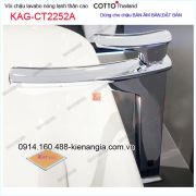 Vòi chậu ĐẶT BÀN nóng lạnh thân cao COTTO Thailand KAG-CT2252A