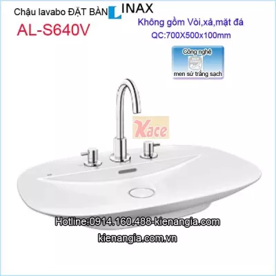Chậu lavabo đặt bàn mỹ thuật Aqua ceramic Inax KAG-ALS640V