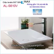 Chậu lavabo vuông đặt bàn Aqua ceramic Inax KAG-ALS610V