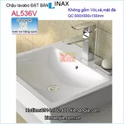 Chậu lavabo vuông đặt bàn Aqua ceramic Inax KAG-AL536V