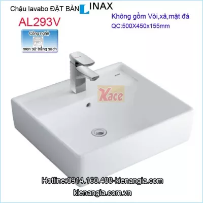 Chậu lavabo đặt bàn Aqua ceramic Inax KAG-AL293V
