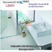 Lavabo vuông Inax đặt bàn KAG-L293V