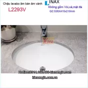 Chậu lavabo âm bàn âm vành  Inax KAG-L2293V