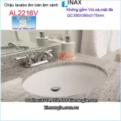 Lavabo âm bàn âm vành Aquaceramic Inax KAG-AL2216V