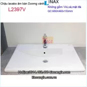Lavabo rửa mặt vuông âm bàn dương vành Inax KAG-L2397V