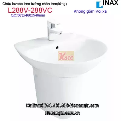 Lavabo treo tường có chân treo INAX L288V-L288VC