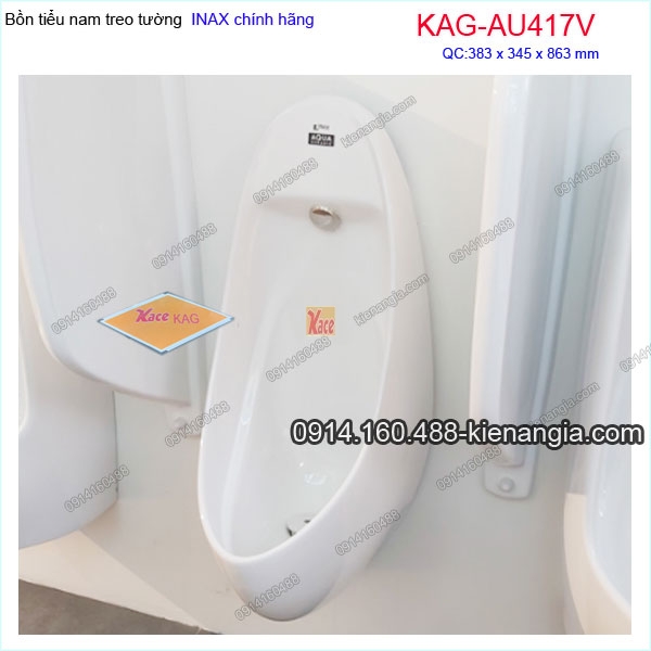 Bồn tiểu nam cảm ứng treo tường chính hãng INAX KAG-AU417V