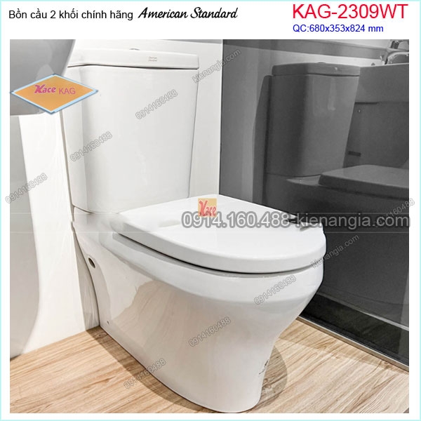 Bồn cầu 2 khối American Stanard chính hãng KAG-2309WT