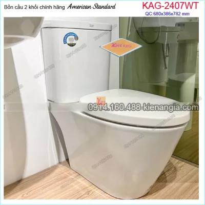 Bồn cầu 2 khối American Stanard chính hãng KAG-2407WT