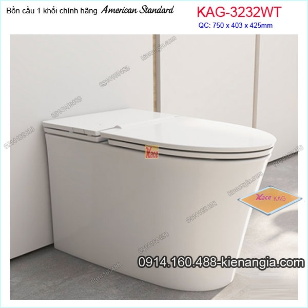 Bồn cầu liền 1 khối American Standard KAG-3232WT