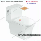 Bồn cầu liền 1 khối American Standard KAG-WP2025 xả gạt xoáy kết hợp tia đẩy