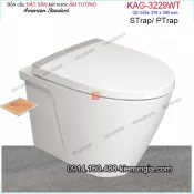 Bồn cầu Đặt sàn,két nước âm tường American Standard  KAG-3229WT