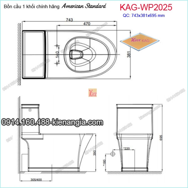 KAG-WP2025-Bon-cau-1-khoi-American-Standard-KAG-WP2025-kich-thuoc-lap-dat