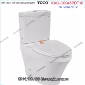 Bồn cầu 2 khối TOTO THOÁT NGANG xả 2 nhấn nắp êm KAG-CS945PDT10