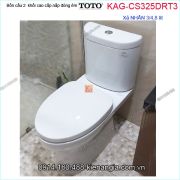Bồn cầu 2 khối TOTO chính hãng xả 2 nhấn nắp êm KAG-CS325DRT3