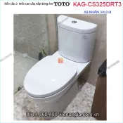 Bồn cầu 2 khối TOTO chính hãng xả 2 nhấn nắp êm KAG-CS325DRT3