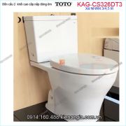 Bồn cầu 2 khối TOTO chính hãng xả 2 nhấn nắp êm KAG-CS326DT3