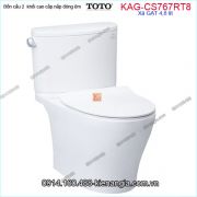 Bồn cầu 2 khối TOTO chính hãng xả GẠT nắp êm KAG-CS767RT8