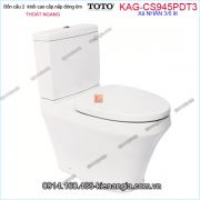 Bồn cầu 2 khối toto chính hãng xả 2 nhấn nắp êm KAG-CS945PDT3