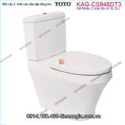 Bồn cầu 2 khối toto chính hãng xả 2 nhấn nắp êm KAG-CS948DT3