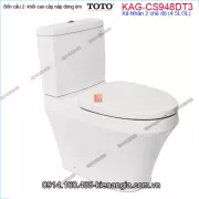 Bồn cầu 2 khối toto chính hãng xả 2 nhấn nắp êm KAG-CS948DT3