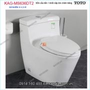 Bồn cầu liền 1 khối TOTO chính hãng xả 2  Nhấn nắp êm KAG-MS636DT2