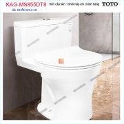 Bồn cầu liền 1 khối TOTO chính hãng xả 2  Nhấn nắp êm KAG-MS855DT8