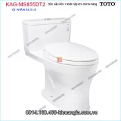 Bồn cầu liền 1 khối TOTO chính hãng xả 2  Nhấn nắp êm KAG-MS855DT2